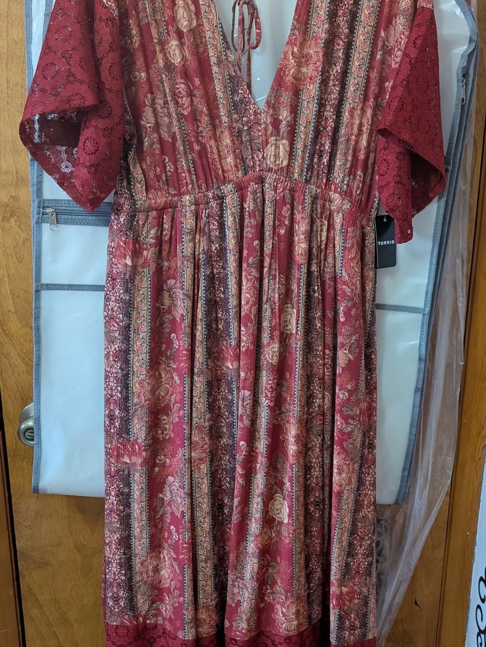 Torrid Festi Crochet Trim Maxi Dress - Picture 4 of 8